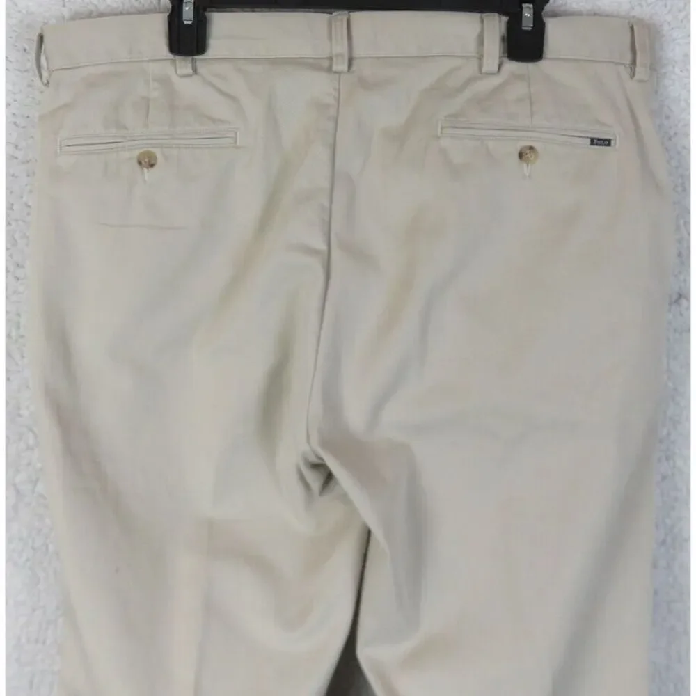 Mens Polo Ralph Lauren Chino Pants Size 38/32 Beige Preppy Classic‎ Normcore